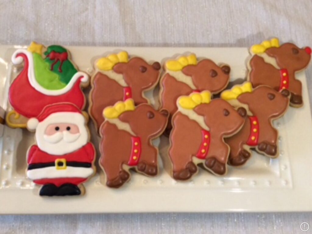 Santa and reindeer
